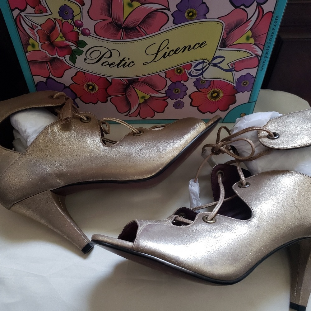 Poetic License Gold Heels